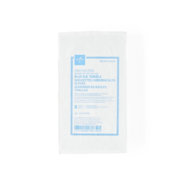 Towels  Sterile Disposable Deluxe Or Towel   Blue   8 Pk