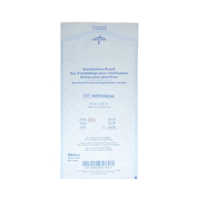 Pouches  Steam And Gas Heat Seal Sterilization Pouch   8  X 16 