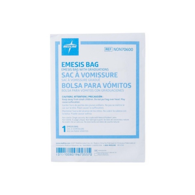 Emesis Bags  Emesis Bag With Paper Funnel   Graduations   Ldpe   Clear