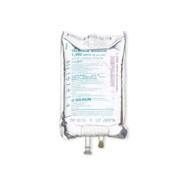 Injections  Heparin Sodium Injection   1  000 Units Heparin In 0 9  Sodium Chloride