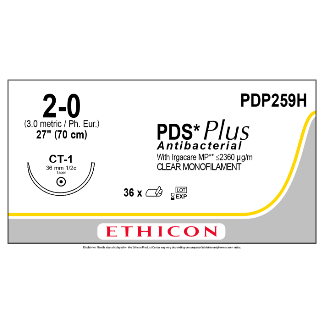 Suture   Pds Plus 2 0 Clear 27  Ct 1