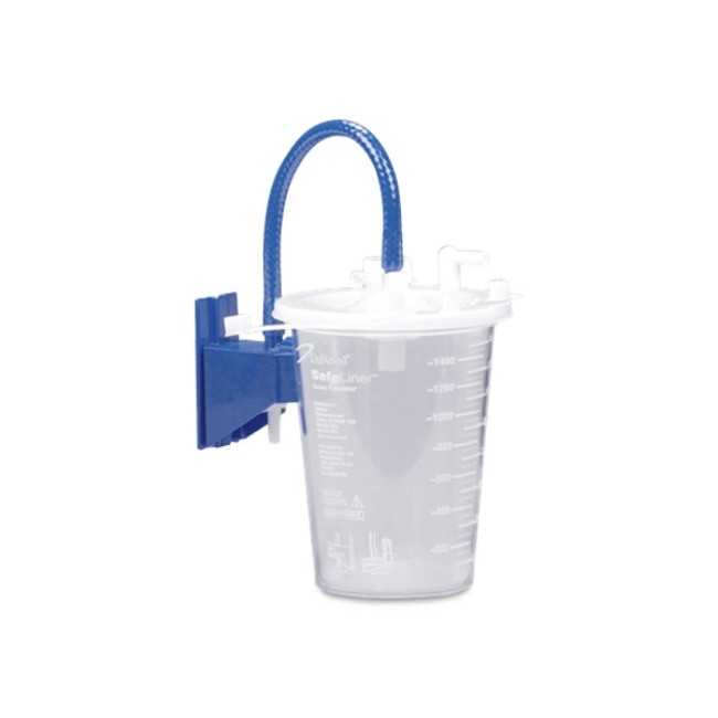 Canisters  Safeliner Suction Canister With Lid And Elbow   1500 Cc