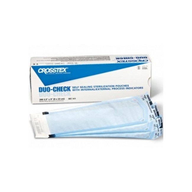 Sterilization Pouches  Duo Check Self Sealing Sterilization Pouch   7 5  X 13   19 Cm X 33 Cm 