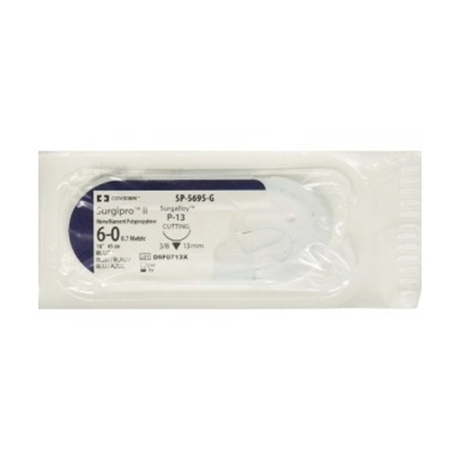 Surgipro Ii Suture   Blue   Size 6 0   18   P 13 Needle