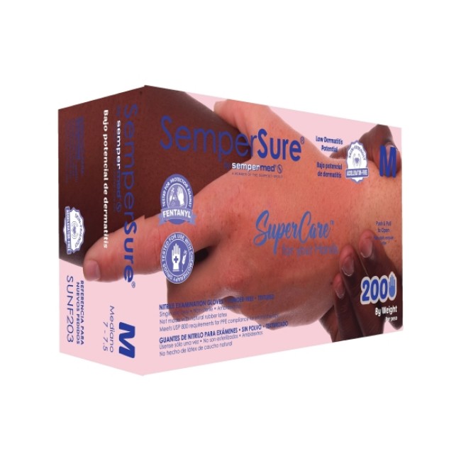 Gloves Nitrile Blue Medium Sempermed  Non Returnable Item 