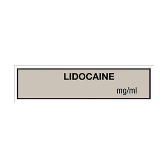 Labels   Lidocaine Mg Ml  Anesthesia Tape   Gray   1  X 1 2   500 Roll