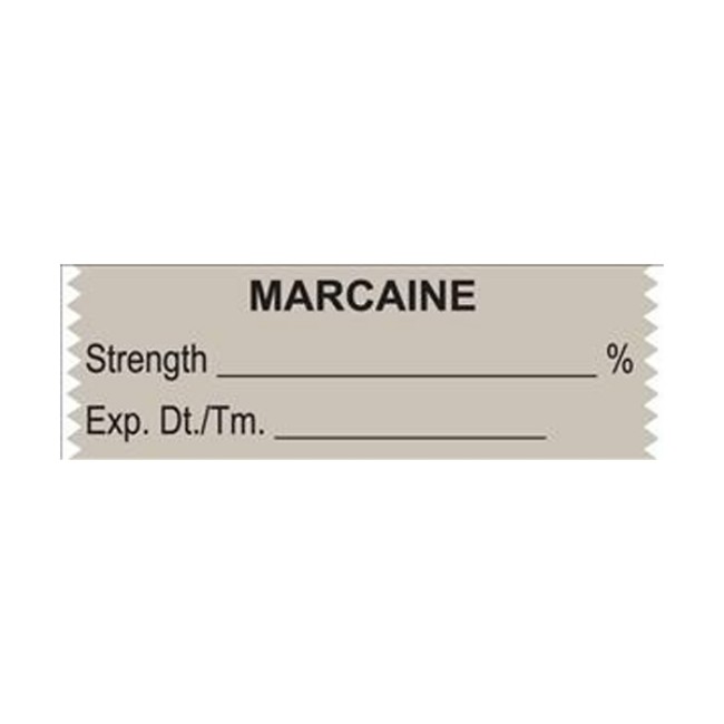 Medication Labels  Marcaine Medicine Percentage Tape   Gray   500 Roll