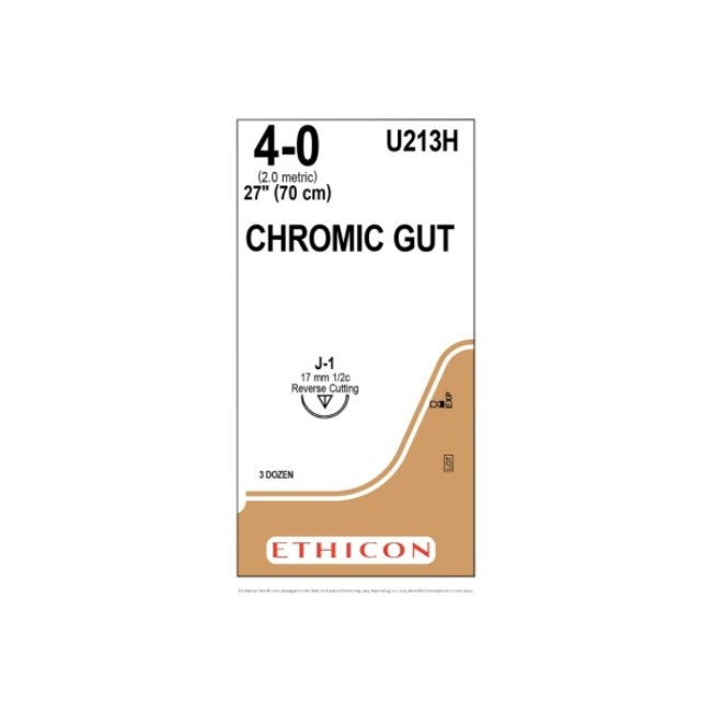 Suture   Chromic Gut  Brown Absorbable Chromic Gut 4 0 J 1 27  Suture