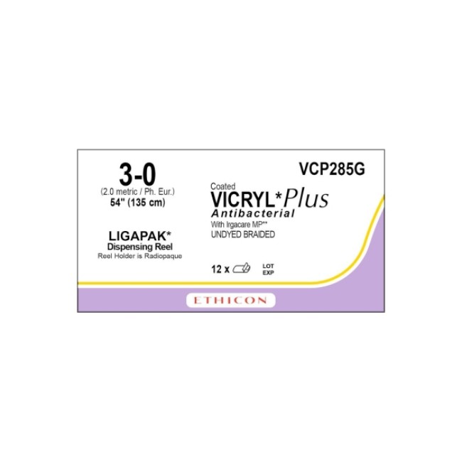 Sutures  Vicryl Plus Suture   Undyed   Size 3 0   54 