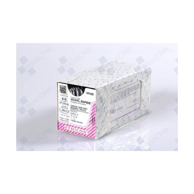 Sutures  Coated Vicryl Rapide Suture   4 0   27   Braided