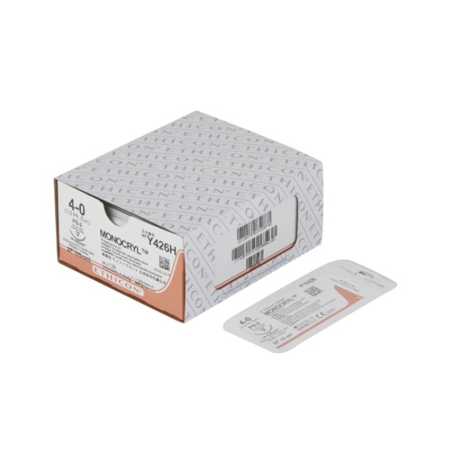 Suture   Monocryl  Undyed Ethicon Monocryl Monofilament Absorbable Prime Reverse Cutting 3 8C 4 0 Ps 2 27  Suture