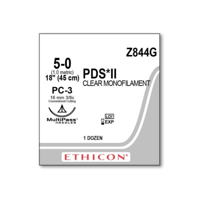 Suture   Pds Ii Clear 5 0 18 Pc 3