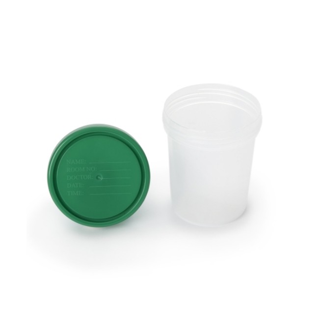 Specimen Container With Lid   Sterile Leak Resistant   4 Oz