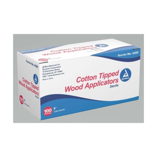 Applicator  Cotton  Tip  Wood  6  Sterile