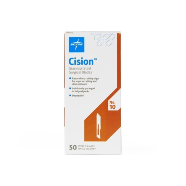 Cision Stainless Steel Blade   Sterile   Disposable   No  10