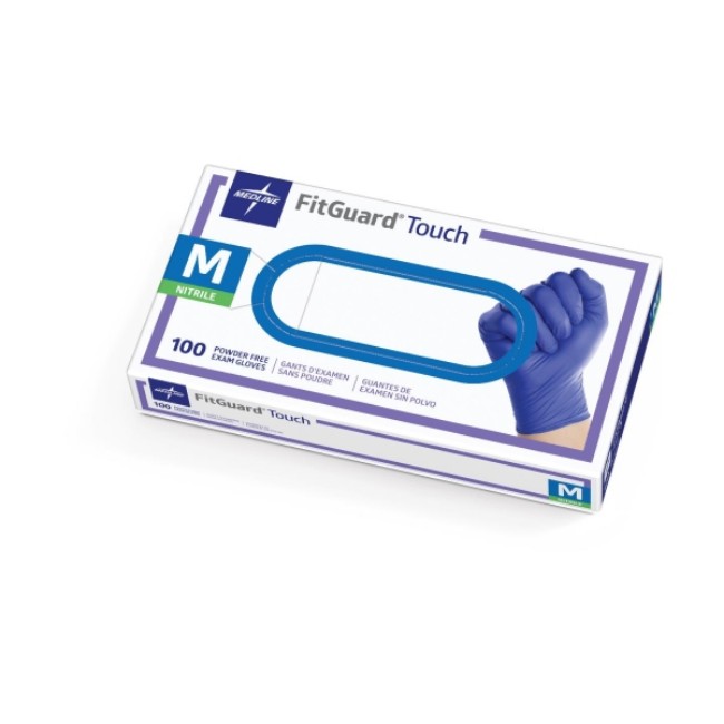 Gloves  Fitguard Touch Powder Free Nitrile Exam Gloves   Size M