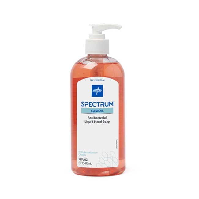 Soap   Antimicrobial Spectrum Hand Soap Liquid Pump Bottle 16Oz