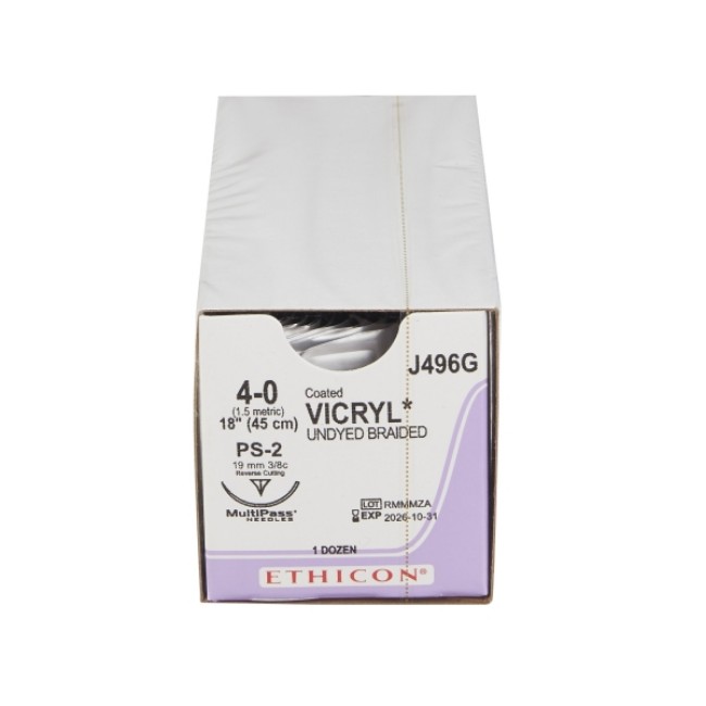 Undyed Coated Vicryl 4 0 Ps 2 18  Suture