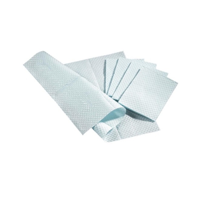 Towel   2 Ply Tissue Poly Back Blue 13X18