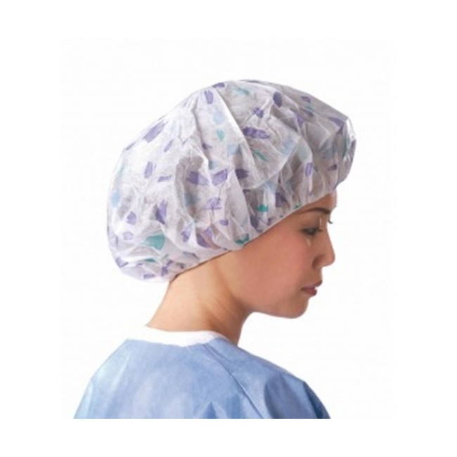 Cap   Bouffant Poly Printed 24