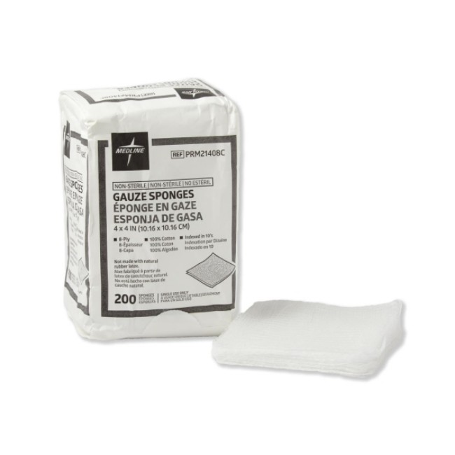 Gauze Sponges  Nonsterile Gauze Sponge   8 Ply   4  X 4 